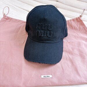 99% NEW MIUMIU HAT WITH DUST BAG, L